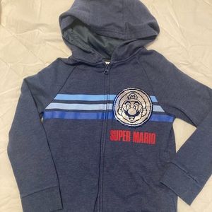 Super Mario hoodie with flip sequins.